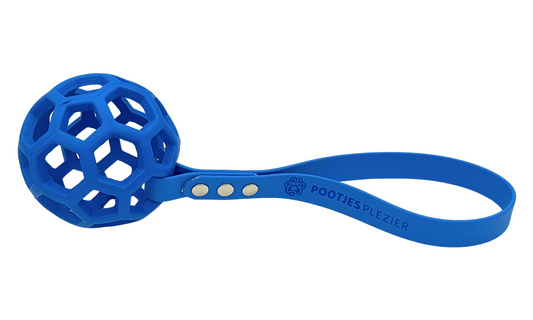 Slingerbal hondenspeelgoed – Hol-ee roller met BioThane handvat