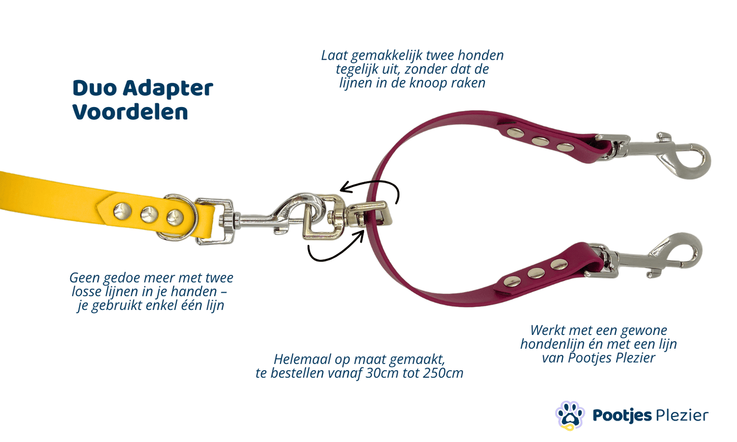 Handsfree duo hondenlijn – comfortabel lopen met twee honden