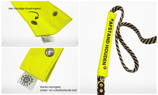 Waarschuwingslabel voor hondenriem