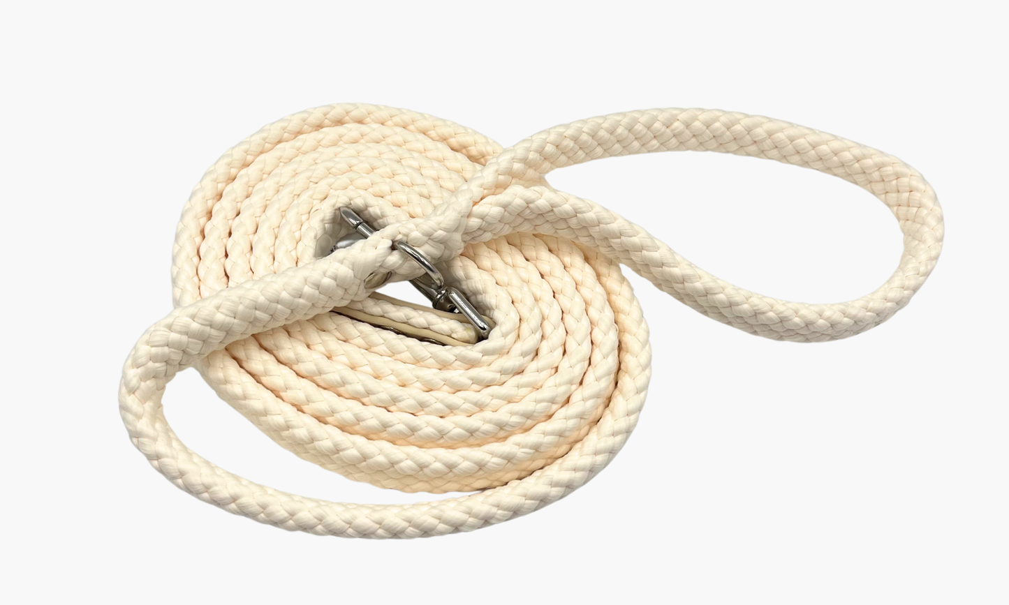 Crème - Hondenriem met handvat 250cm - tot 20kg