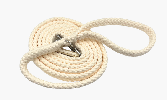Crème - Hondenriem met handvat 250cm - tot 20kg
