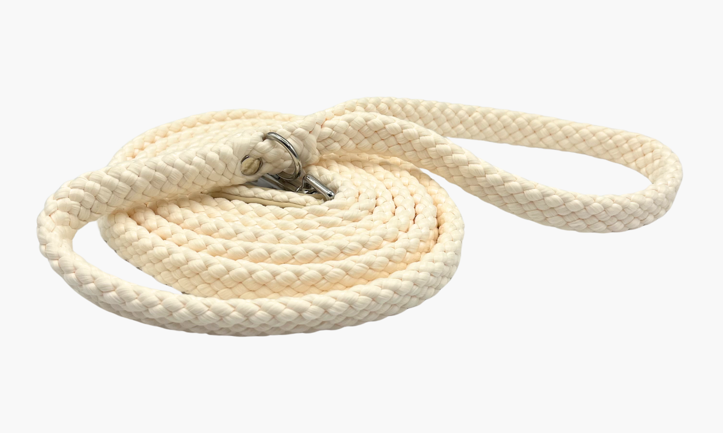 Crème - Hondenriem met handvat 250cm - tot 20kg