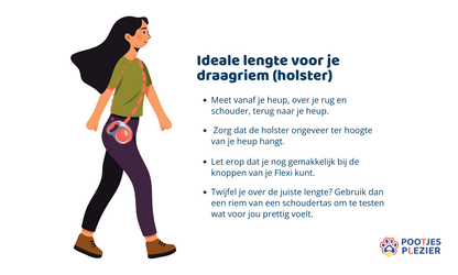 Flexi Rollijn Holster – handsfree wandelen met vrijheid voor je hond