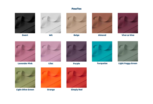 PawTex kleuren samples