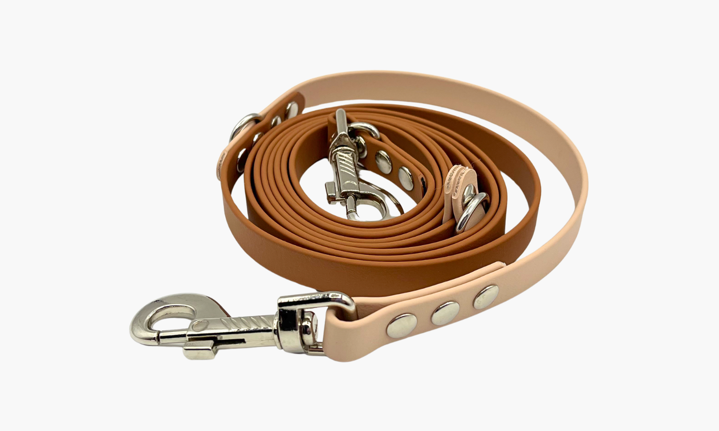 Lichtbruin + Beige - Handsfree hondenriem 260cm | Tot 20kg