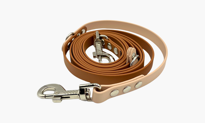 Lichtbruin + Beige - Handsfree hondenriem 260cm | Tot 20kg
