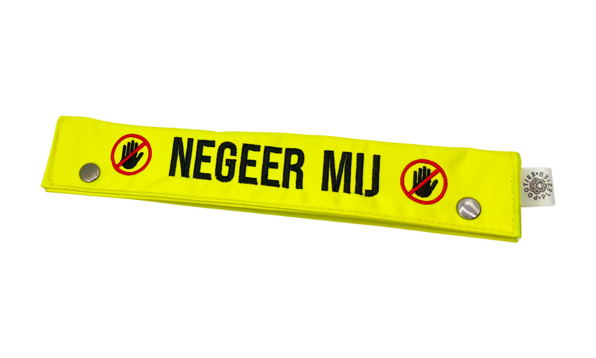 Waarschuwingslabel voor je hondenriem