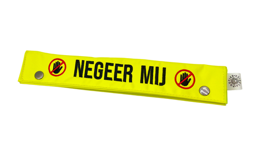 Waarschuwingslabel voor je hondenriem