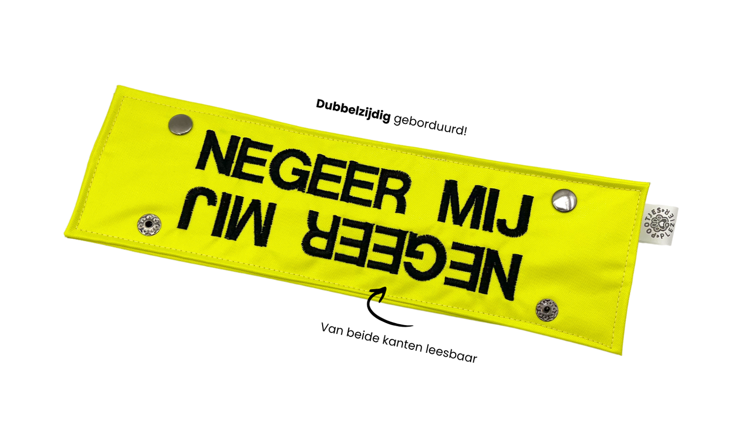 Waarschuwingslabel voor hondenriem