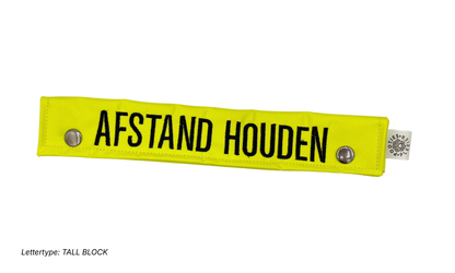 Waarschuwingslabel voor hondenriem