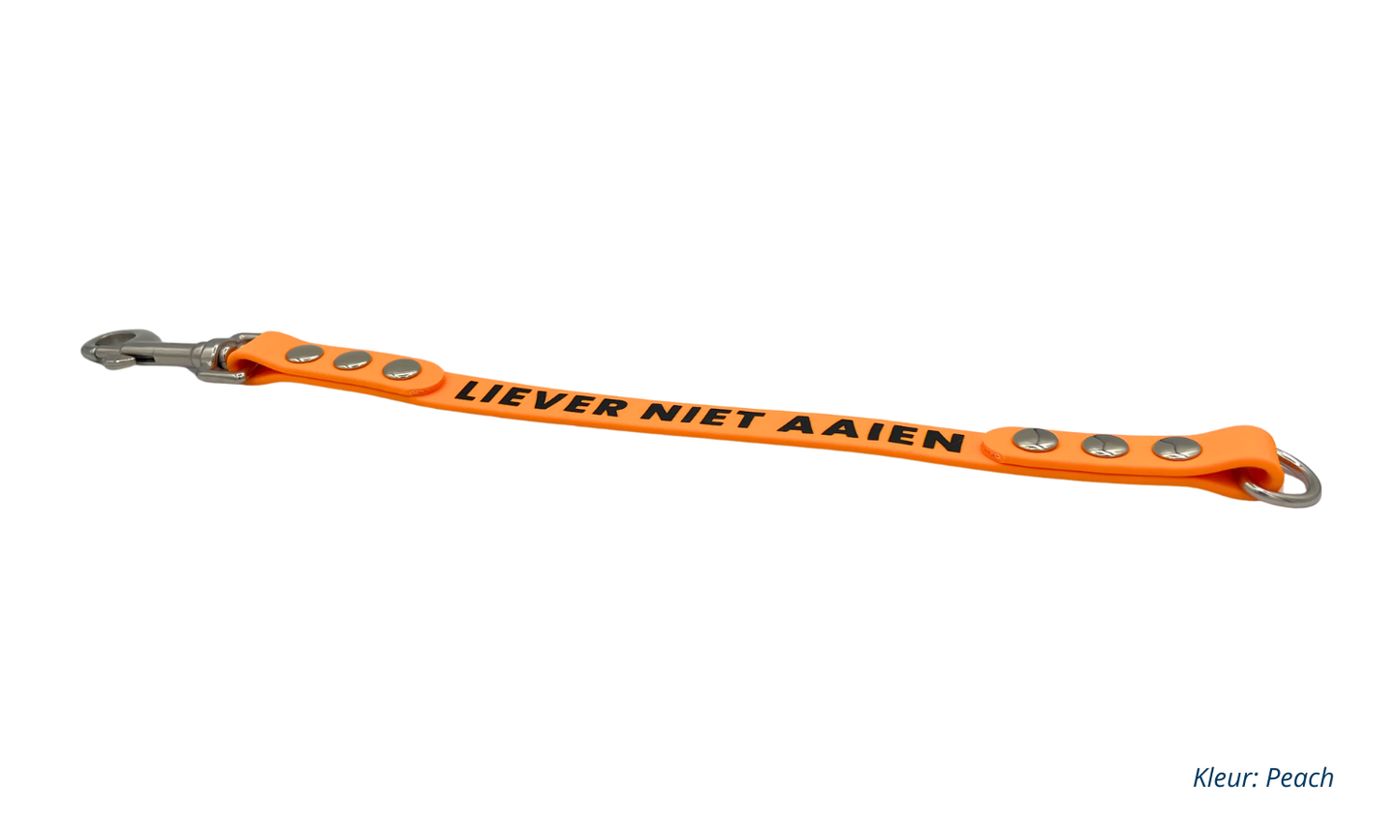 BioThane waarschuwingslabel